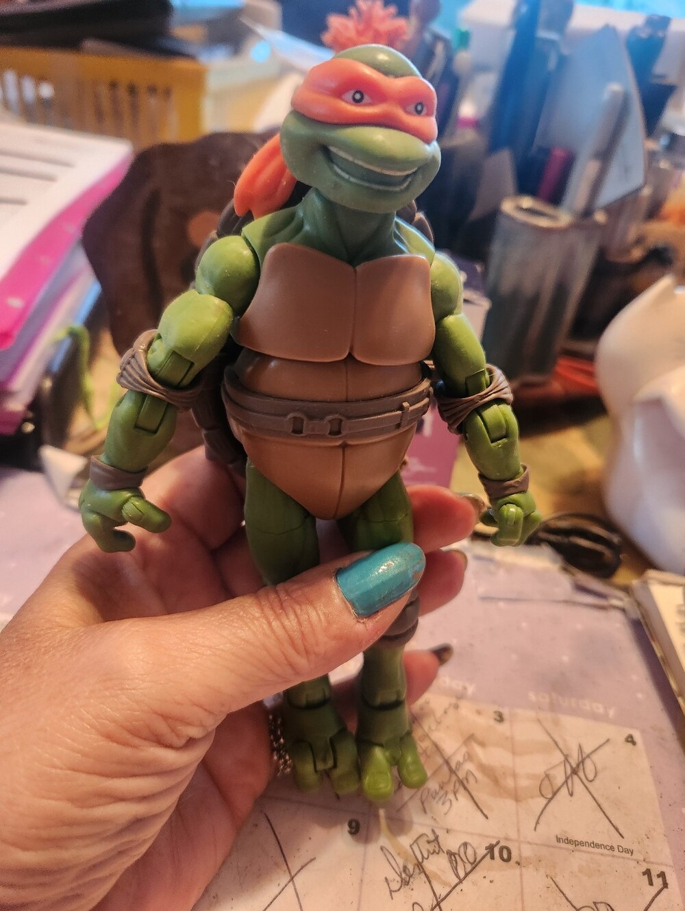 Green & Orange Reptile Action Figure Michaelangelo